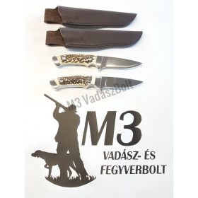 Kés, Puli vadászkés, bőr tokkal HÁN