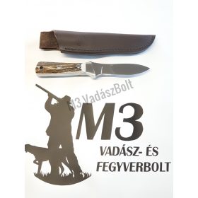 Kés, Puli vadászkés, bőr tokkal AGRESSZÍV