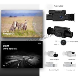 PARD NV008P éjjellátó céltávcső, új Sony képcsöves