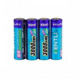 Kentli PH5 AA Lítium-ion akkumulátor 3000mWh - 4db