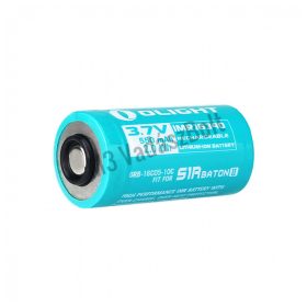   Olight RCR123 Lítium-ion akkumulátor 3,7V 550mAh Baton II és Baton 3 lámpához