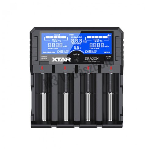 XTAR VP4 Plus Dragon négy öblös univerzális akkumulátor töltő