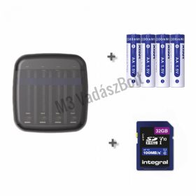   XTAR BC4 töltő + 4 x AA 2000mAh 1.5V Li-ion akkumulátor + 32 GB SD kártya
