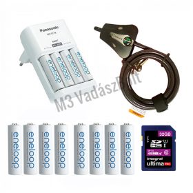   Vadkamera kiegészítő szett (Eneloop 2000 mAh AA akku x 12 + töltő + 32GB SD + Niteforce 8mm)