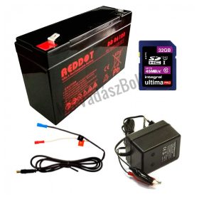   Vadkamera kiegészítő szett 5. (12V 12Ah akku + Ritar töltő + tápkábel + 32GB SD)