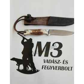 Kés, SZJ vadászkés, bőr tokkal