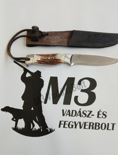 Kés, SZJ vadászkés, bőr tokkal