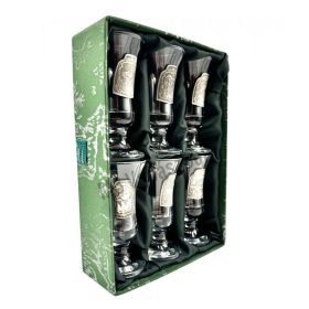 Jagerglas röviditalos pohár készlet ón betéttel