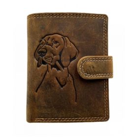 Bőr bankkártyatartó vizsla motívummal