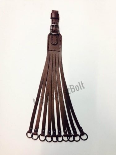 Aggaték fogoly, bőr, karikás