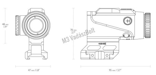 Hawke PRISM SIGHT 4X24 5.56 BDC Red DOT